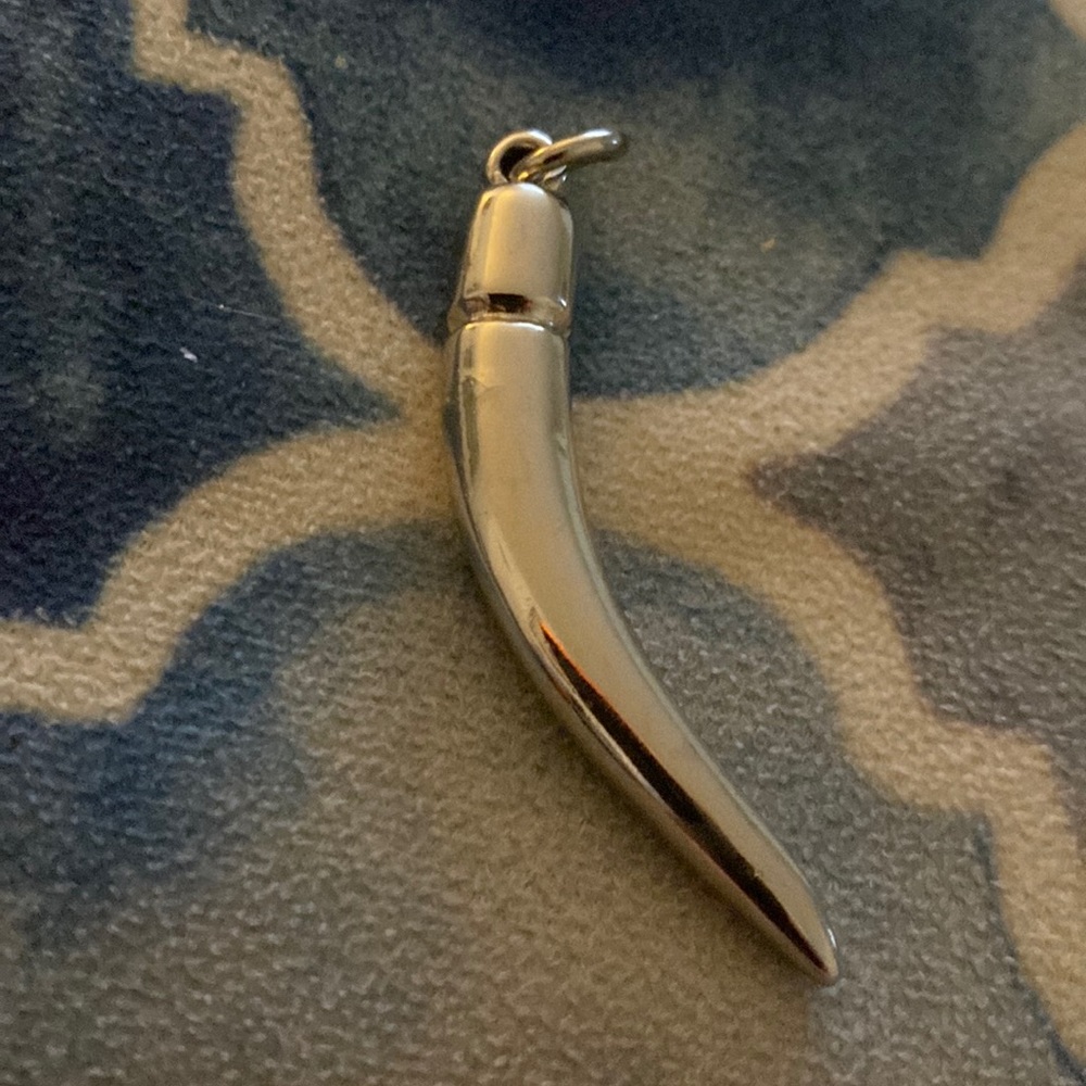 Metal tooth pendant for any necklace bracelet inch and a half long